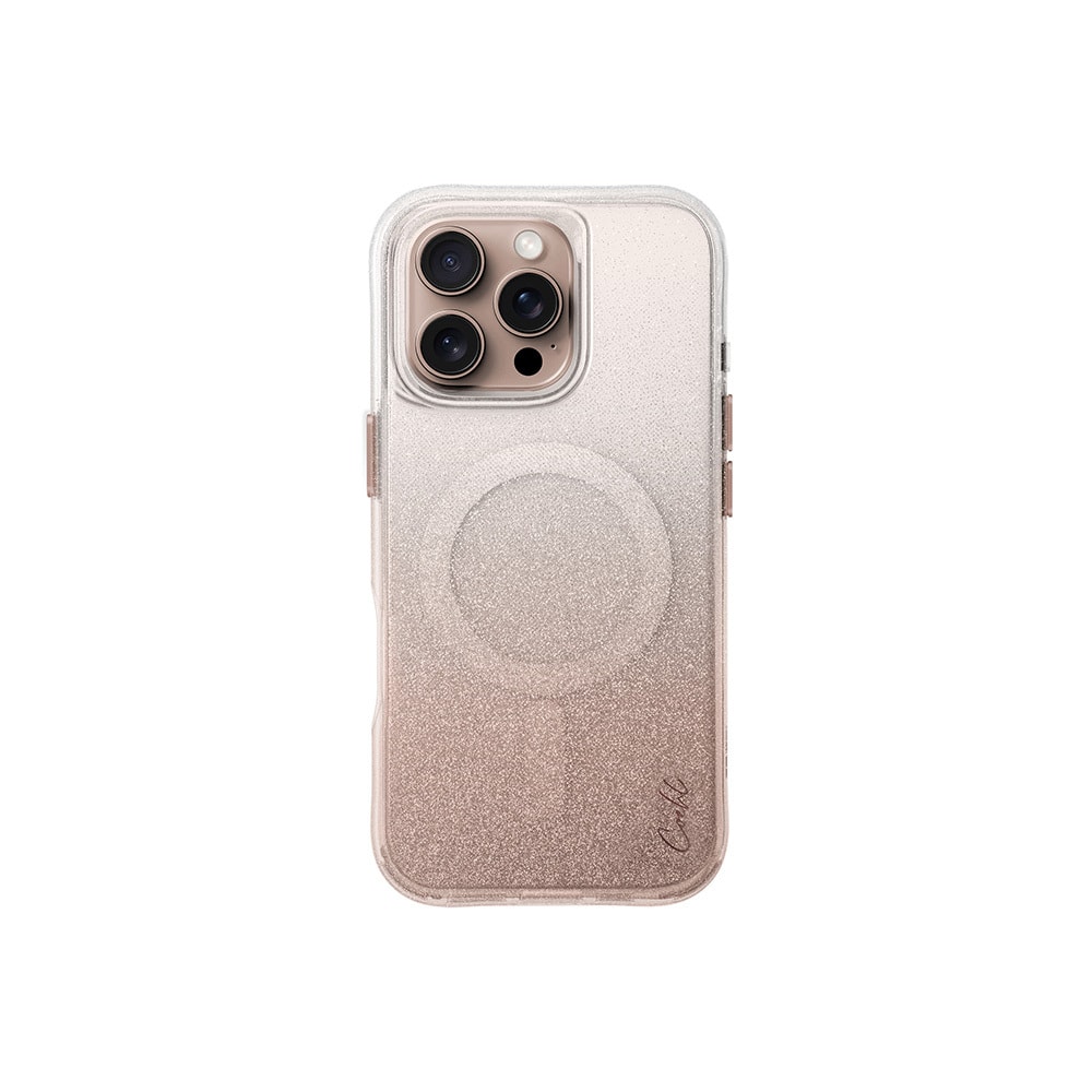 Apple iPhone 16 Pro Kılıf M-safe Şarj Özellikli Simli Arka Yüzey Askı Aparatlı Coehl Lumino Kapak
