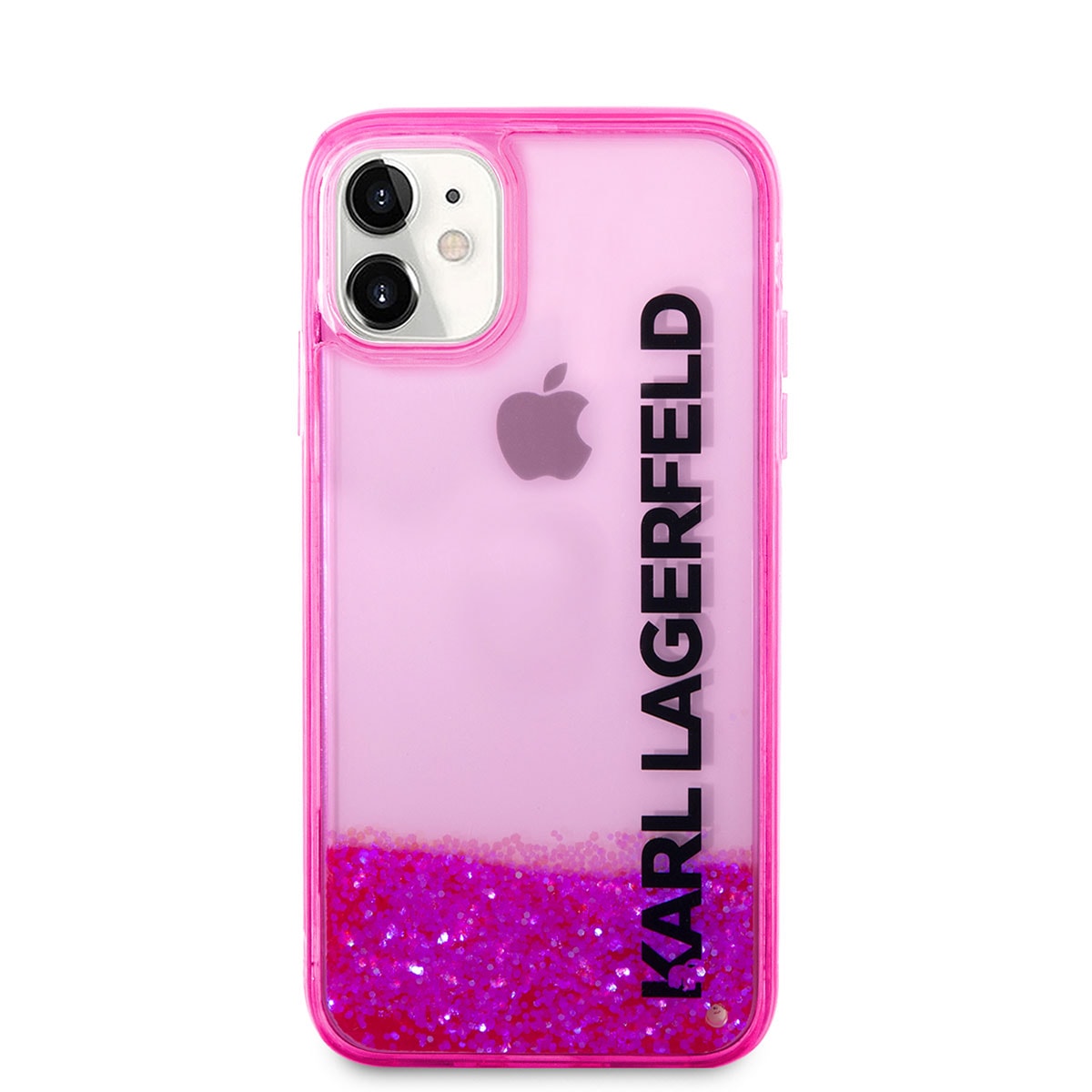 Apple iPhone 11 Kılıf Karl Lagerfeld Sıvılı Simli Elong Dizayn Kapak