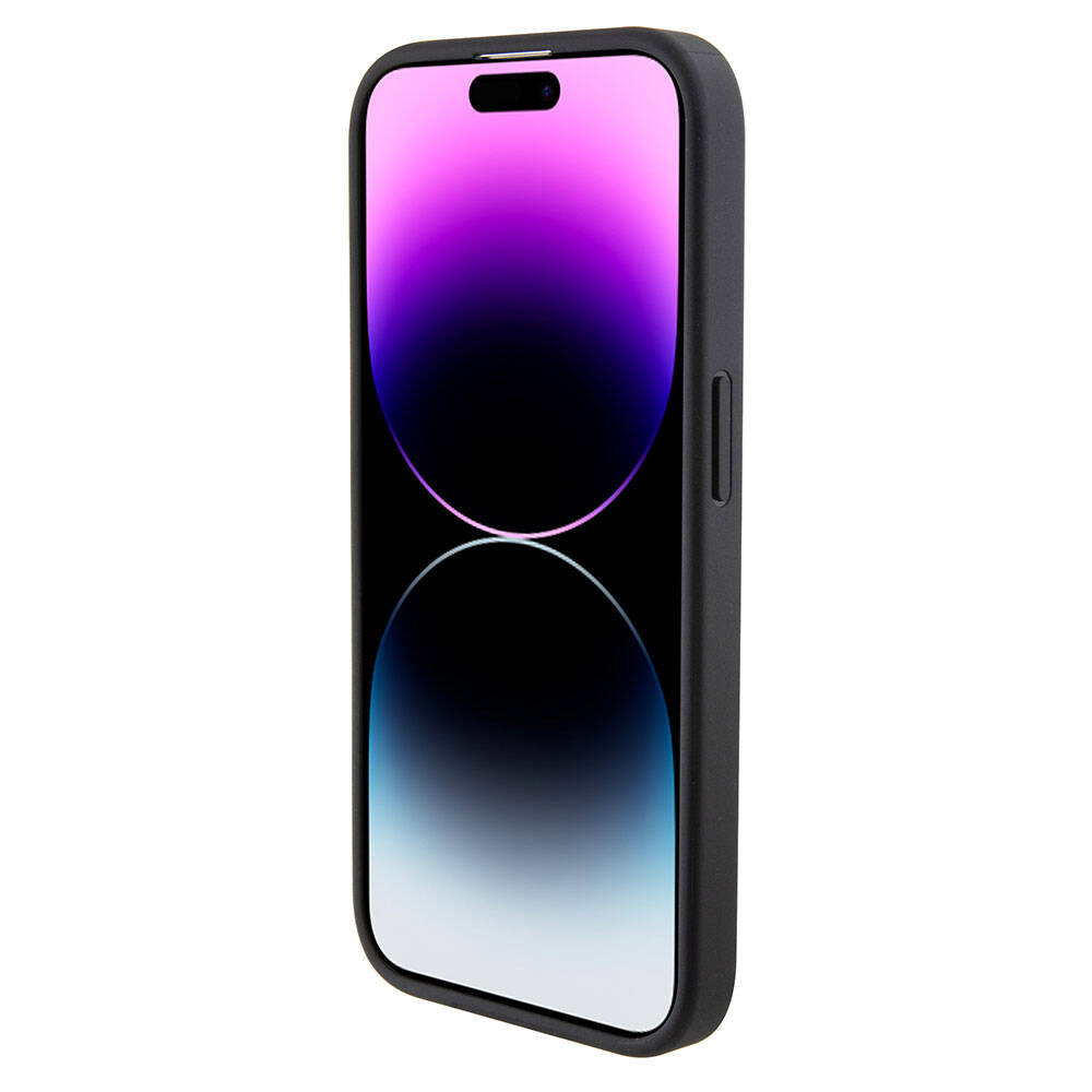 Apple iPhone 15 Pro Kılıf Mercedes Benz Orjinal Lisanslı M-safe Şarj Özellikli Baskı Logolu Paralel Çizgi Desenli Deri Kapak