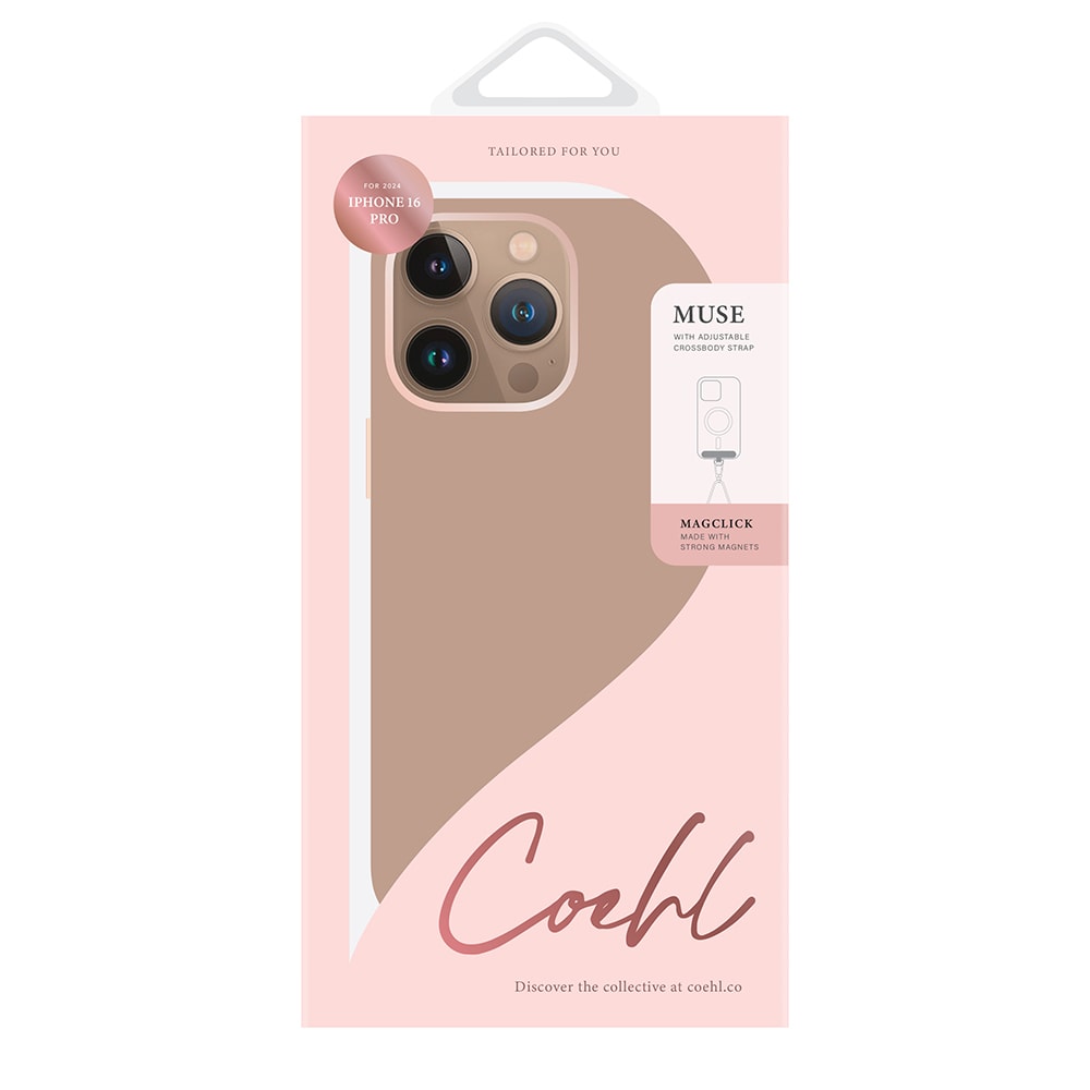 Apple iPhone 16 Pro Kılıf M-safe Şarj Özellikli Soft Arka Yüzey Askı İpli Coehl Muse Kapak
