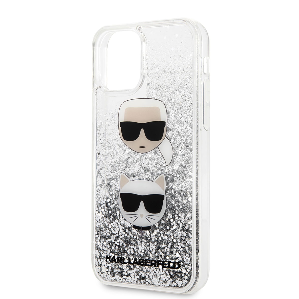 Apple iPhone 11 Kılıf Karl Lagerfeld Sıvılı Simli K&C Dizayn Kapak