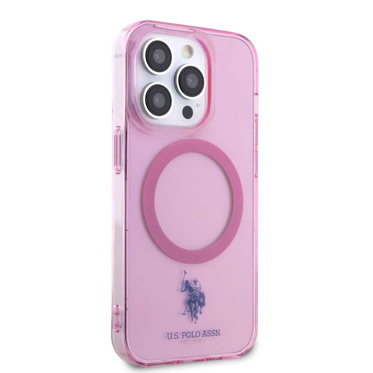 Apple iPhone 14 Pro Max Kılıf U.S. POLO ASSN. M-safe Şarj Özellikli Transparan Tasarım Kapak