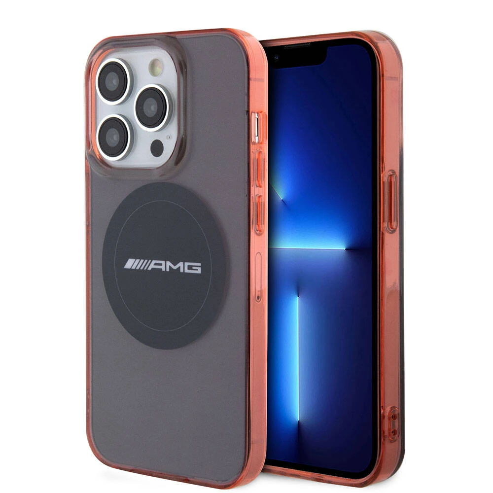 Apple iPhone 15 Pro Kılıf AMG Orjinal Lisanslı M-safe Şarj Özellikli Transparan Timeless Kapak