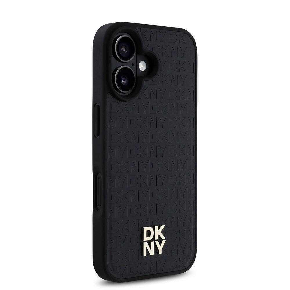 iPhone 16 Kılıf DKNY Orjinal Lisanslı Magsafe Şarj Özellikli 3D Yazılı Repeat Pattern Kılıf