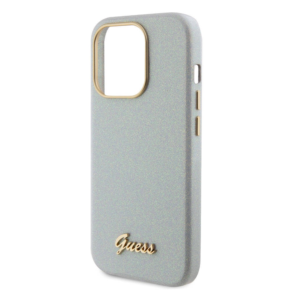 iPhone 15 Pro Kılıf Guess Orjinal Lisanslı Yazı Logolu Glitter Glossy Script Kılıf