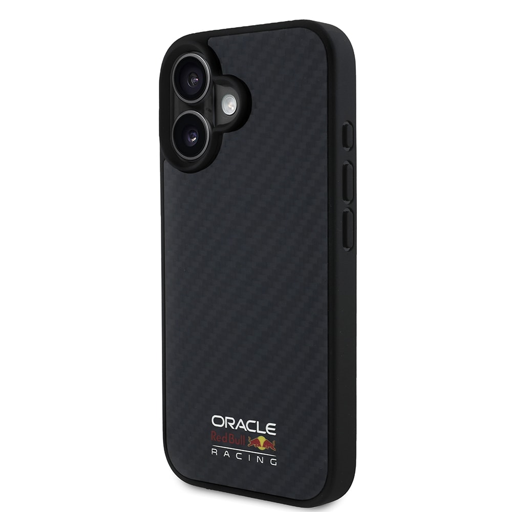 Apple iPhone 16 Kılıf Redbull Orjinal Lisanslı M-safe Şarj Özellikli Karbon Fiber Tasarımlı Parlayan Logolu Kapak