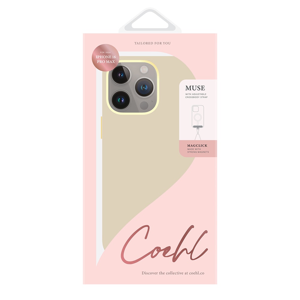Apple iPhone 16 Pro Max Kılıf M-safe Şarj Özellikli Soft Arka Yüzey Askı İpli Coehl Muse Kapak