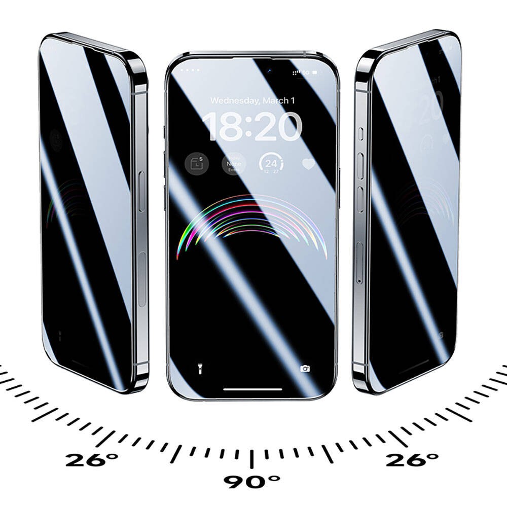 iPhone 15 Pro Max Benks V Pro Ultra Shield Privacy 0.3mm Ekran Koruyucu + Kolay Uygulama Aparatlı