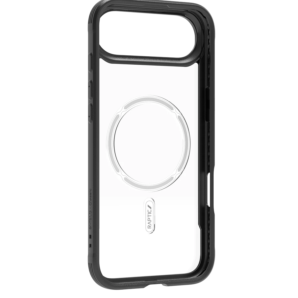 Apple iPhone 17 Air Kılıf M-safe Şarj Özellikli Airbagli Raptic Shield Serisi Şeffaf Arka Yüzey Kapak