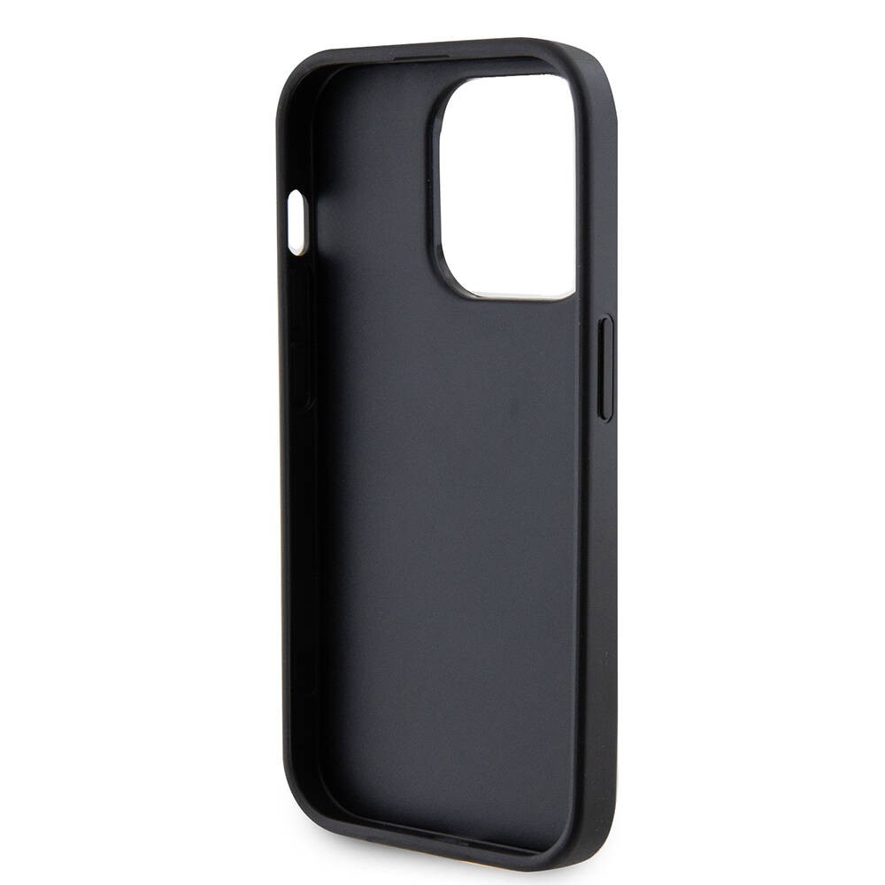 iPhone 14 Pro Max Kılıf Guess Orjinal Lisanslı Deri 4G Metal Logo Strass Kılıf
