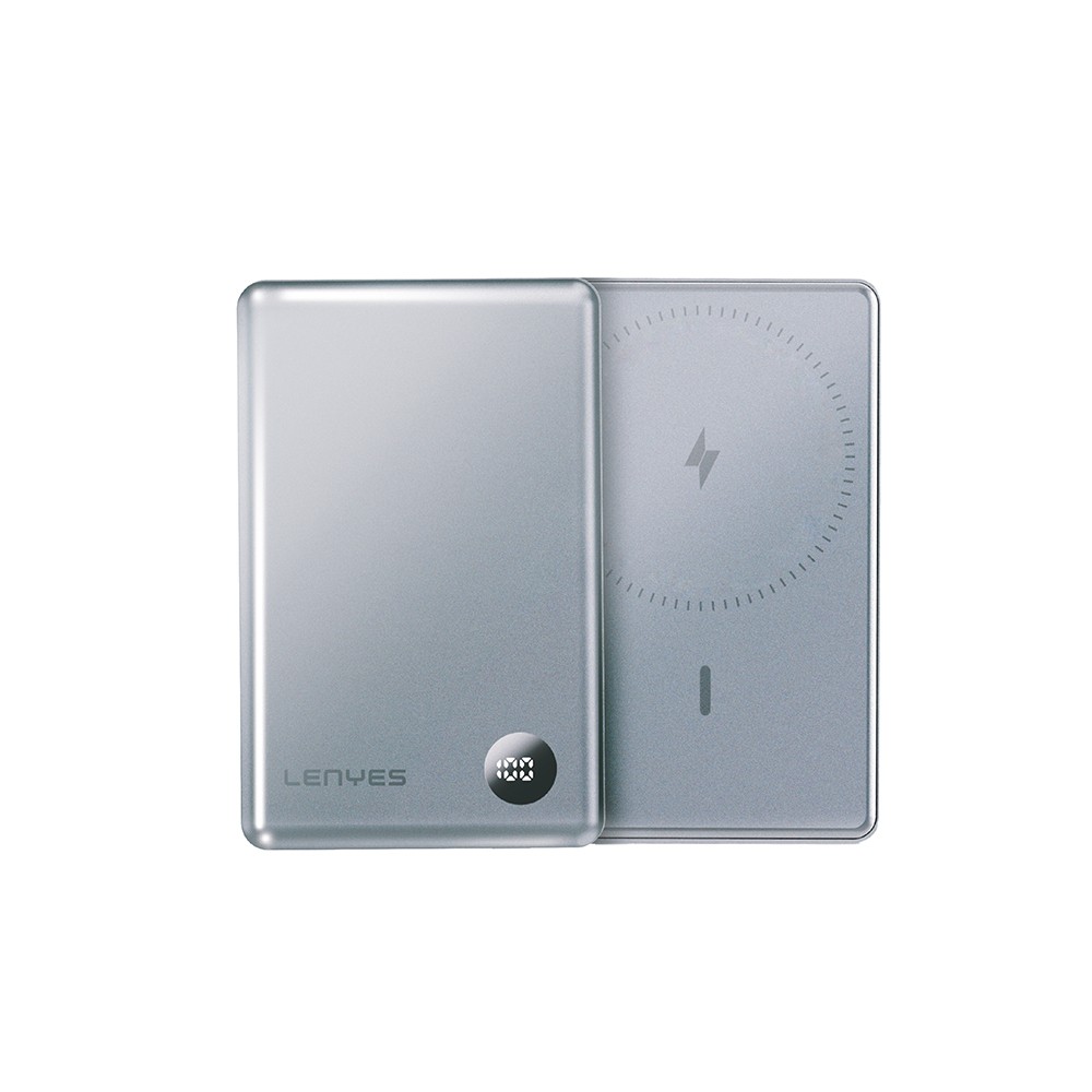 Lenyes PW037D Ultra İnce Dijital LED Ekranlı Wireless Powerbank 5000mAh