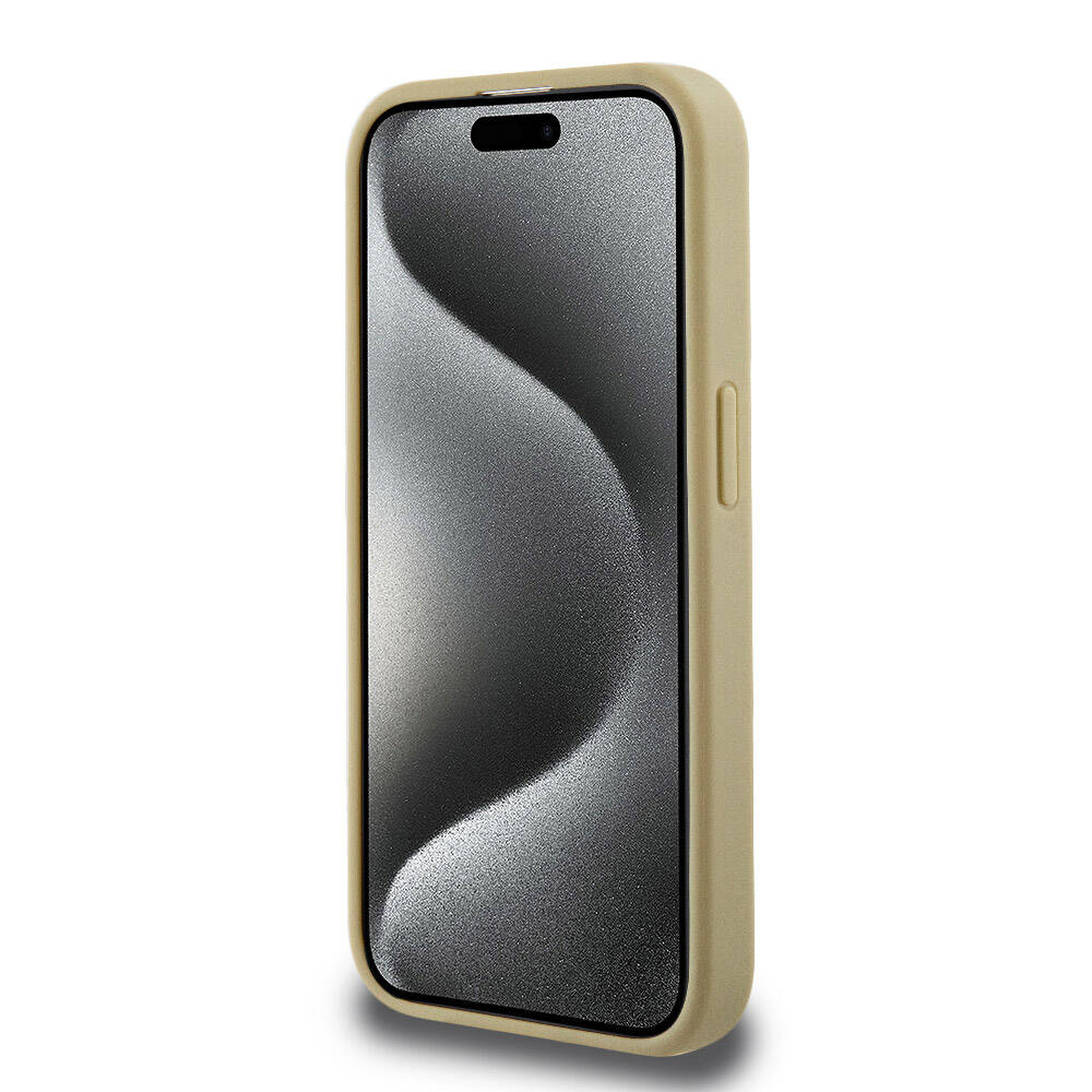 Apple iPhone 15 Pro Kılıf Hello Kitty Orjinal Lisanslı M-safe Şarj Özellikli Kitty Head Deri Kapak