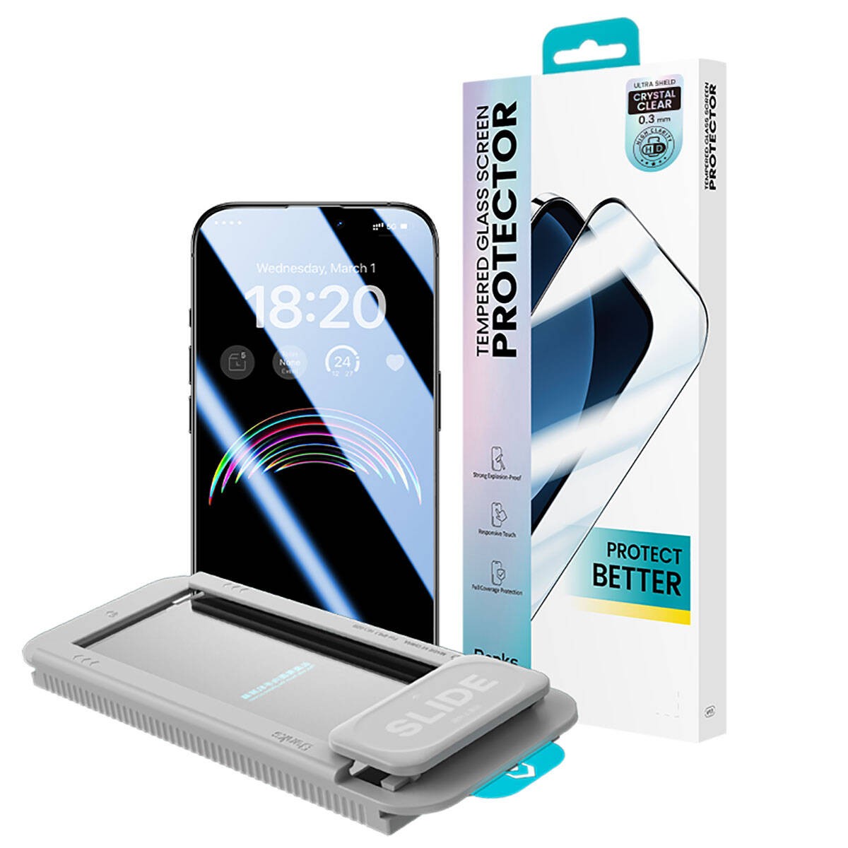 iPhone 14 Pro Benks V Pro Ultra Shield 0.3mm Ekran Koruyucu + Kolay Uygulama Aparatlı