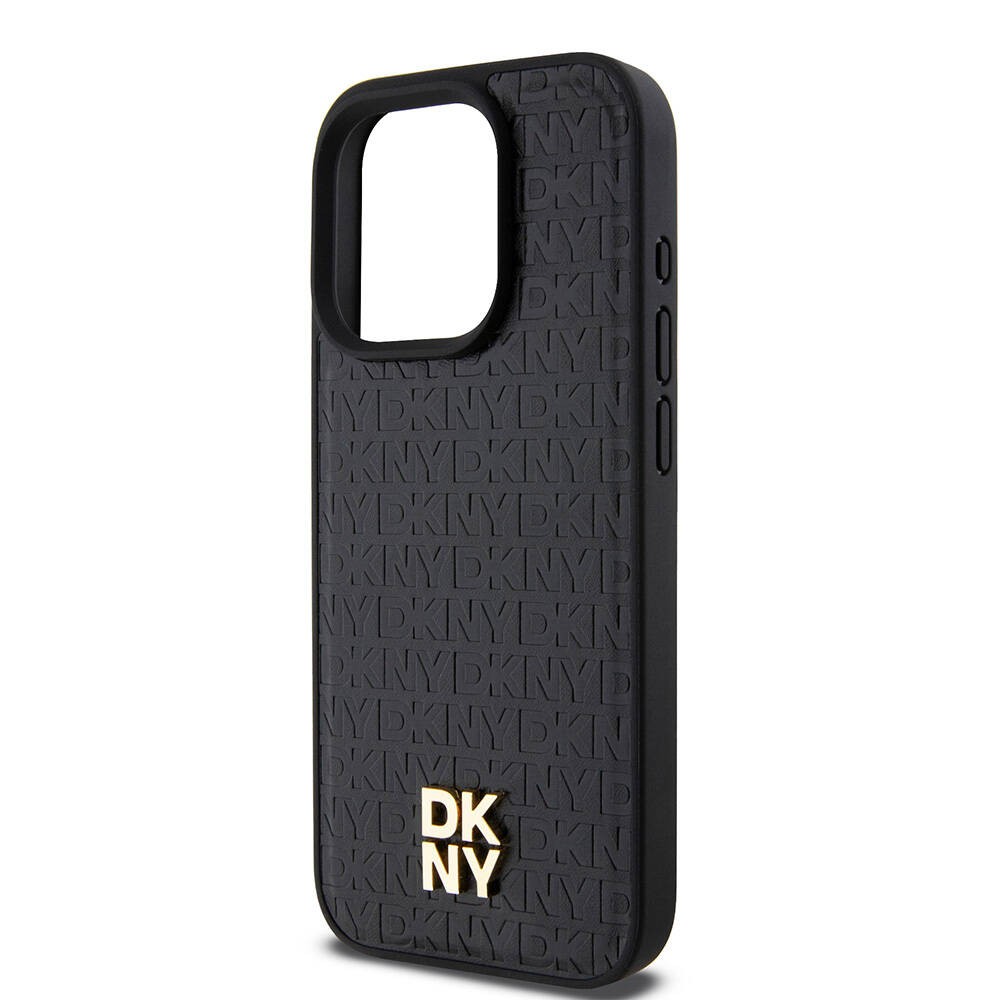 iPhone 15 Pro Kılıf DKNY Orjinal Lisanslı Magsafe Şarj Özellikli 3D Yazılı Repeat Pattern Kılıf