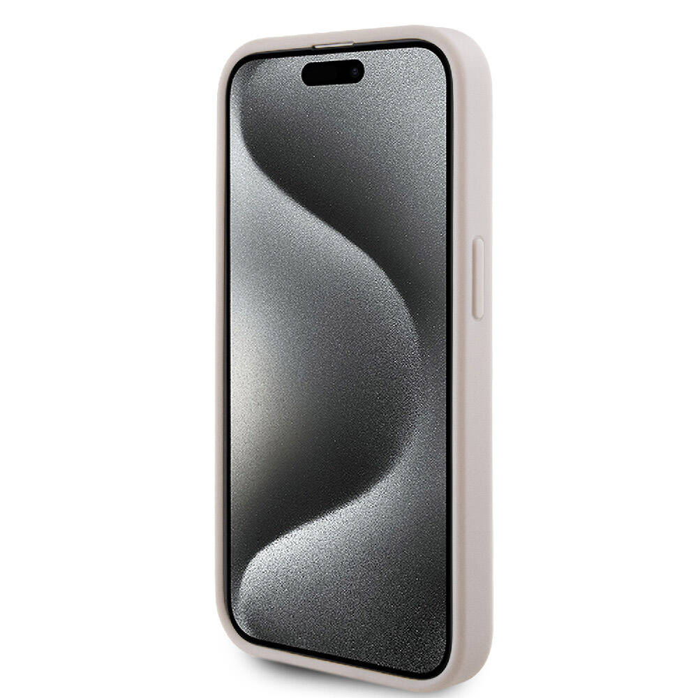 Apple iPhone 15 Pro Kılıf Hello Kitty Orjinal Lisanslı M-safe Şarj Özellikli Baskı Logolu Uyuyan Kitty Deri Kapak