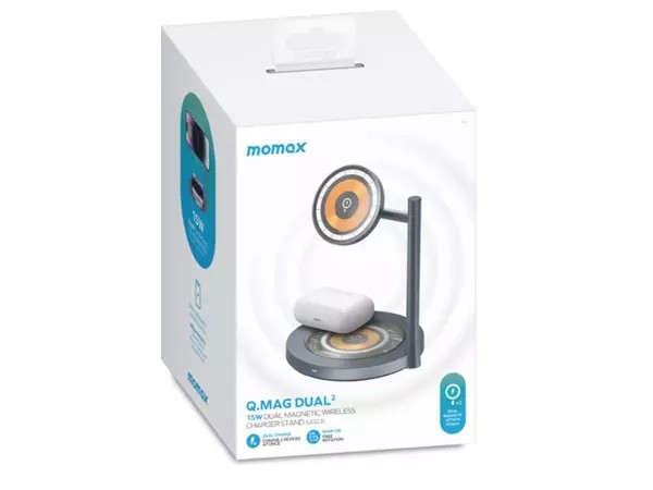 Momax Q.Mag Dual 2 In 1 Wireless Şarj Standı-15w