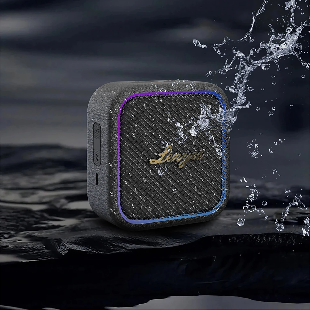 Lenyes S890 Su Geçirmez Özellikli RGB Işıklı Askılı Mini OTG-TWS Bluetooth Hoparlör v5.3