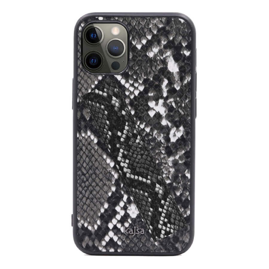 Apple iPhone 12 Pro Kılıf Kajsa Glamorous Serisi Snake Handstrap Kapak