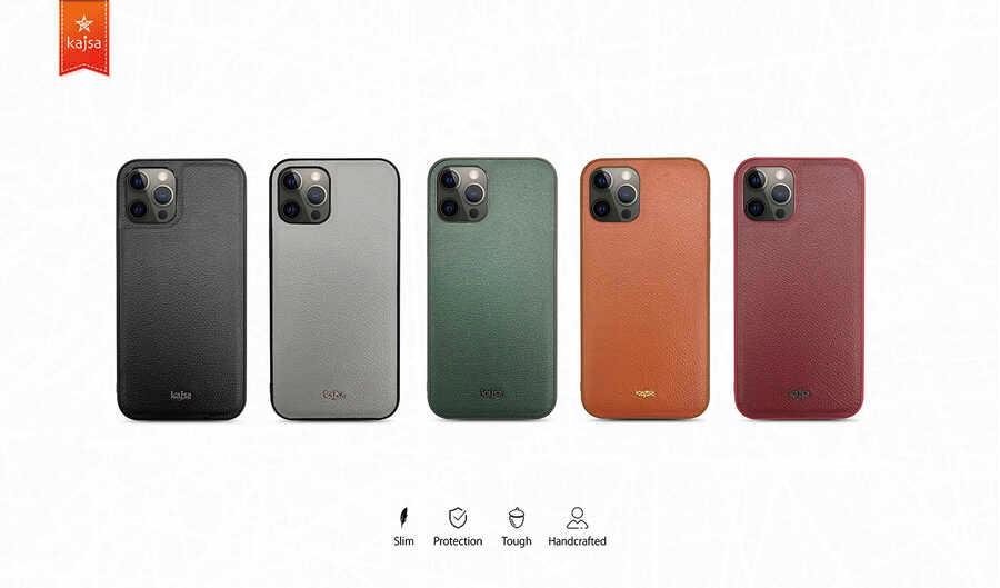 Apple iPhone 12 Kılıf ​Kajsa Luxe Collection Hakiki Deri Kapak