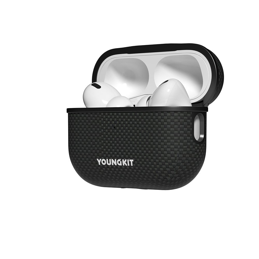 Apple Airpods Pro 2 Kılıf M-safe Şarj Özellikli Aramid Fiber Youngkit 1500D Kevlar Extreme Wing Serisi Kapak