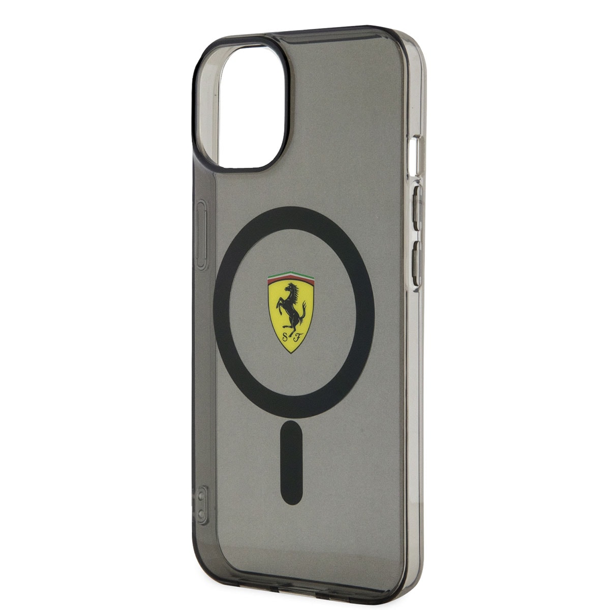 Apple iPhone 14 Plus Kılıf Ferrari M-safe Şarj Özellikli Yarı Transparan Dizayn Kapak