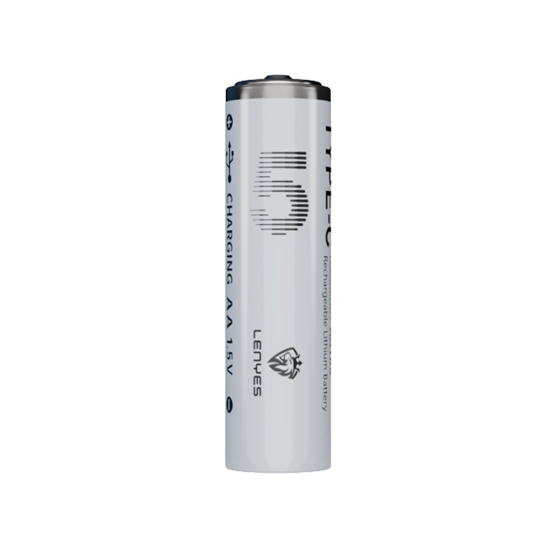 Lenyes AA105 Type-C Şarj Portlu Şarj Edilebilir AA Lityum-ion Pil 2800mWh 1.5V 2 Adet