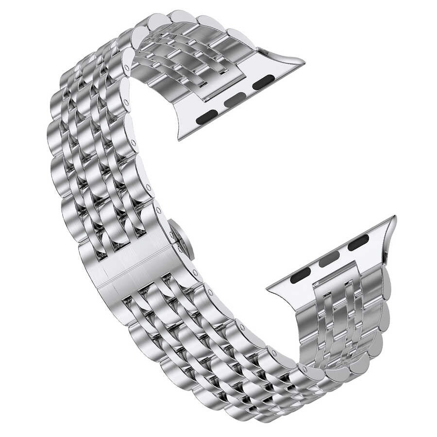 Watch 44mm Wiwu Seven Beads Steel Belt Metal Kordon