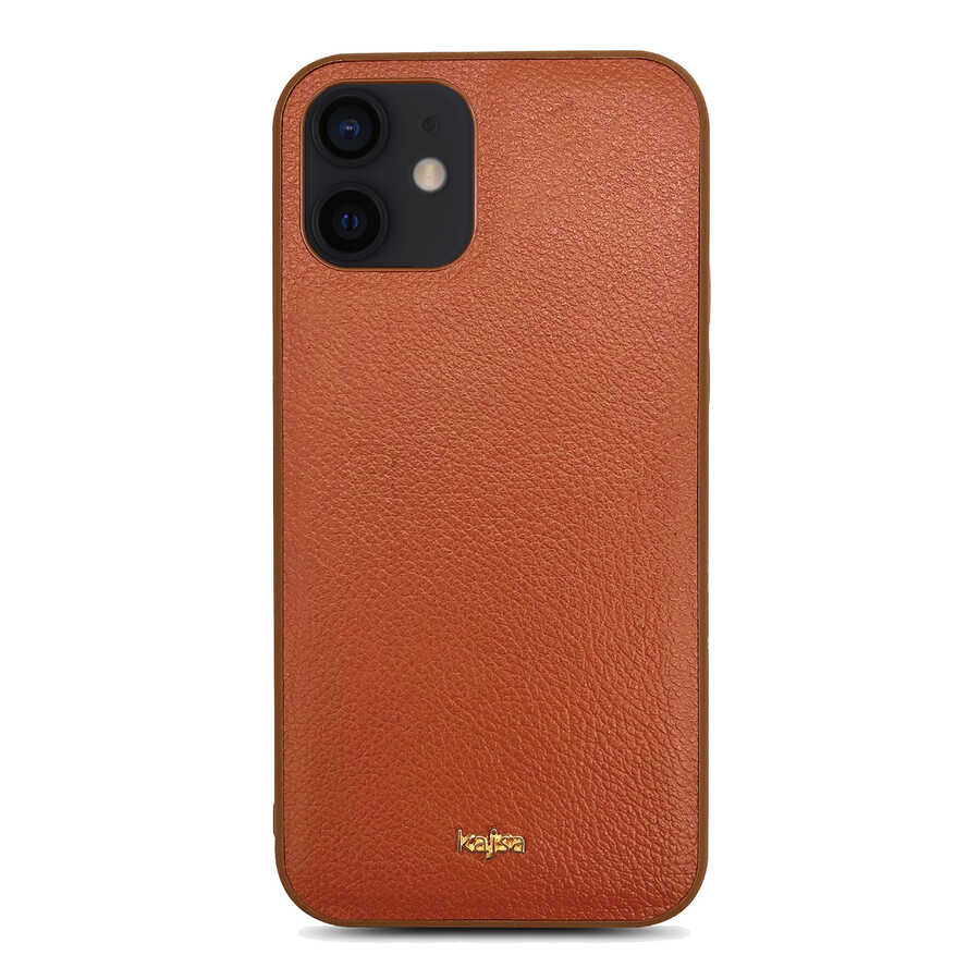 Apple iPhone 12 Kılıf ​Kajsa Luxe Collection Hakiki Deri Kapak