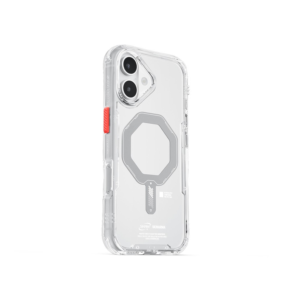 Apple iPhone 17 Kılıf M-safe Şarj Özellikli Şeffaf Airbag Tasarımlı Skinarma Saido Mag-Charge Kapak