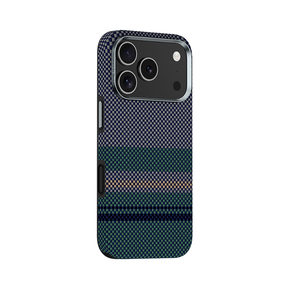 Apple iPhone 17 Pro Kılıf M-safe Şarj Özellikli Karbon Fiber Tasarımlı Benks Aurora ArmorPro Kevlar Kapak