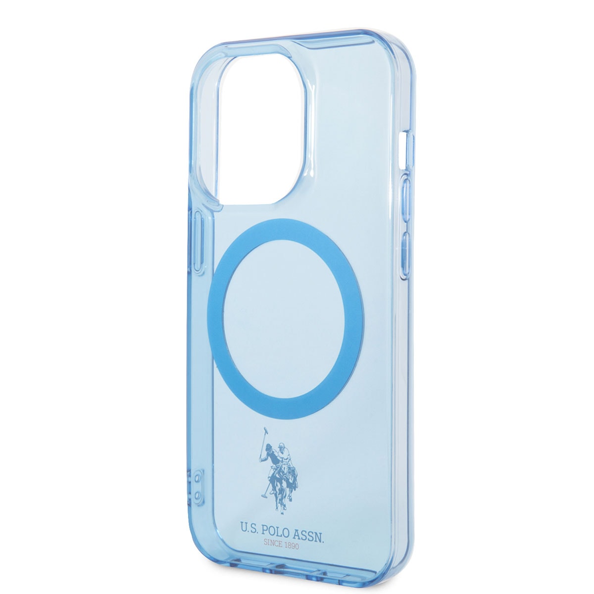Apple iPhone 14 Pro Kılıf U.S. POLO ASSN. M-safe Şarj Özellikli Transparan Tasarım Kapak