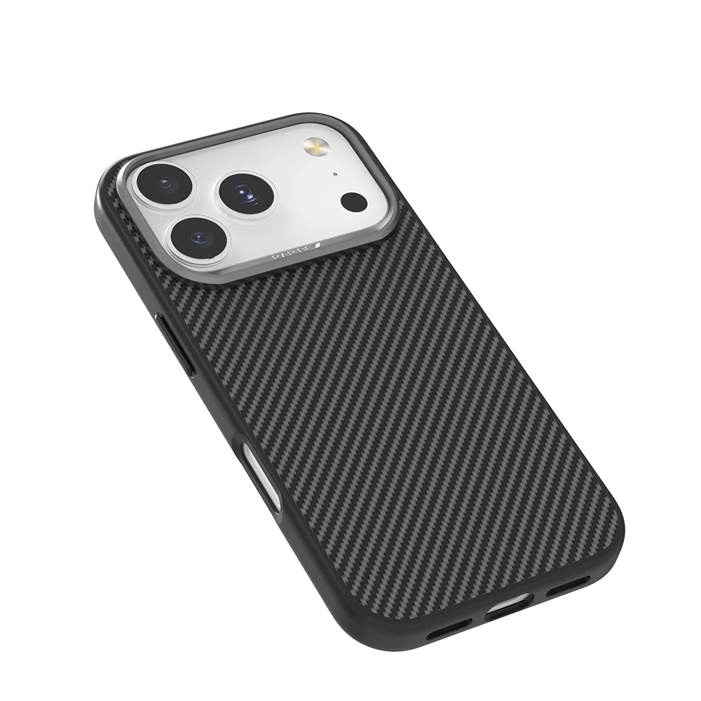 Apple iPhone 17 Pro Kılıf M-safe Şarj Özellikli 600D Metal Kamera Çerçeveli Raptic Aramid Fiber Serisi Kapak