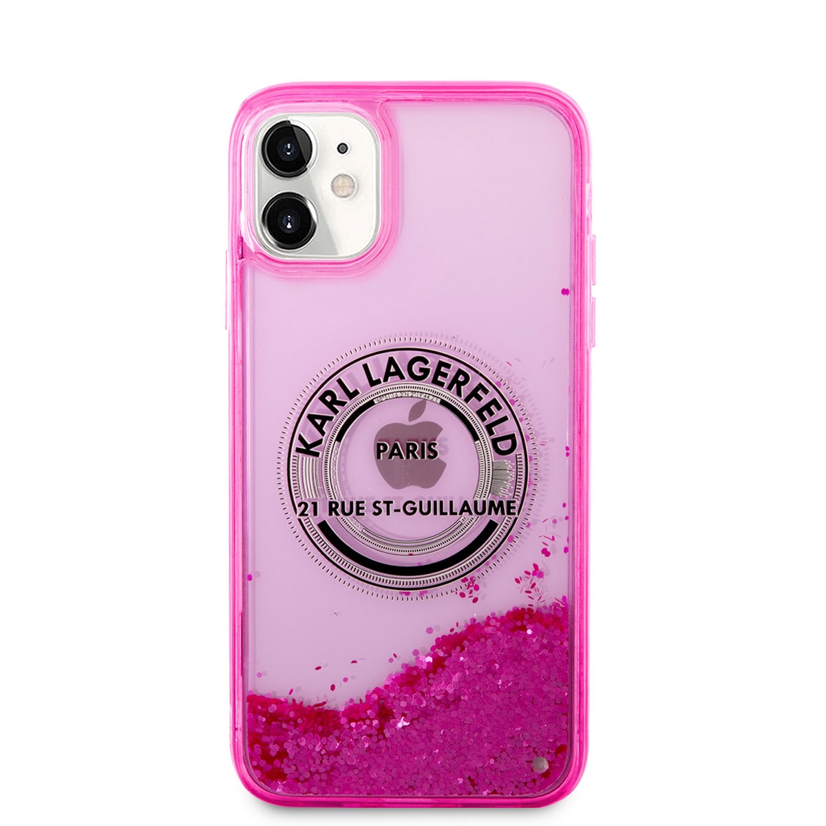Apple iPhone 11 Kılıf Karl Lagerfeld Sıvılı Simli RSG Dizayn Kapak