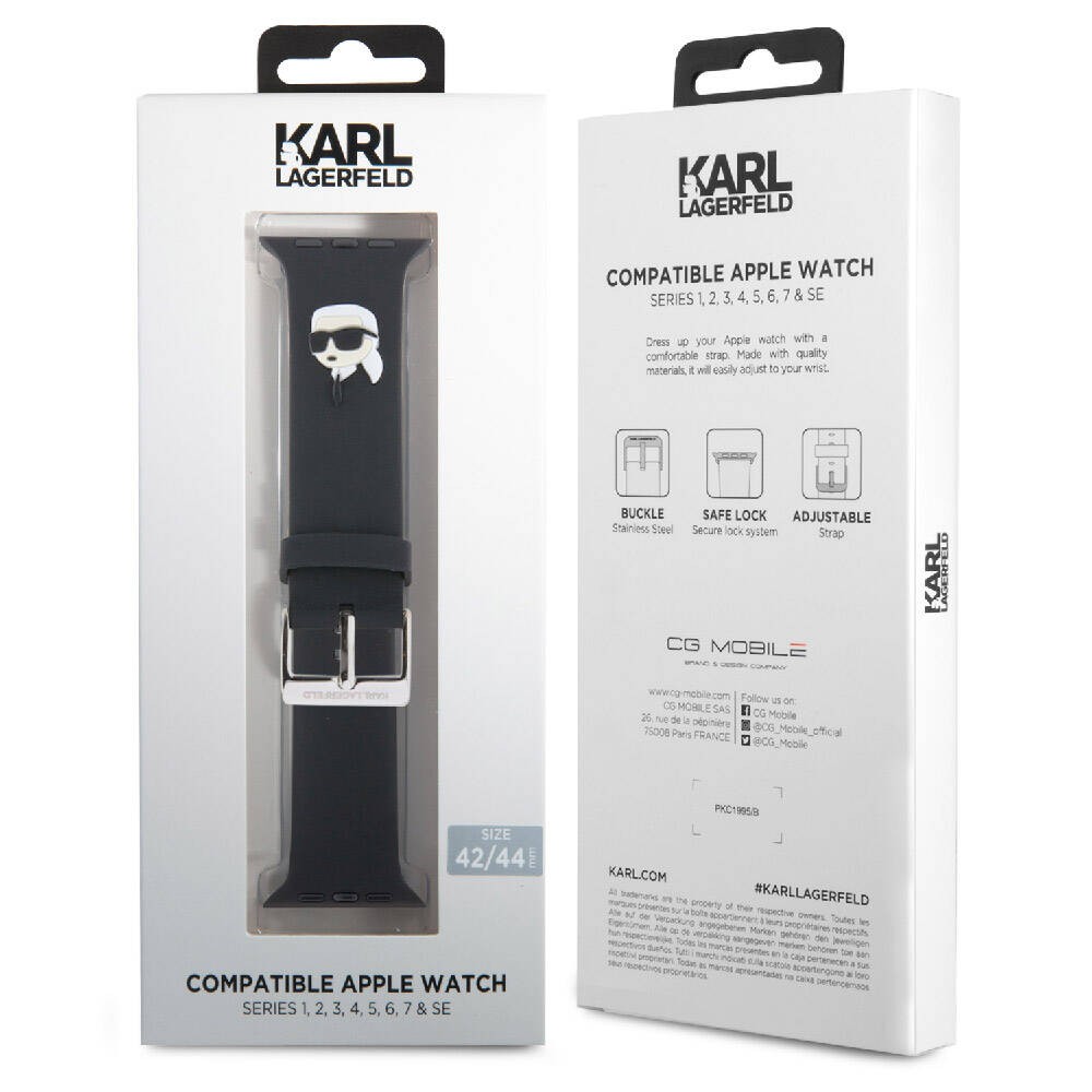 Watch 7 45mm Karl Lagerfeld Orjinal Lisanslı İkonik Karl Head Logolu Silikon Kordon