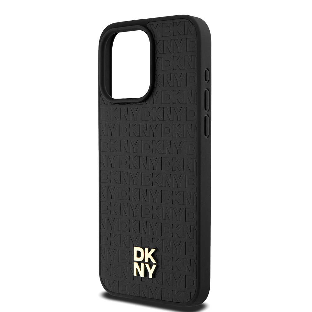 iPhone 15 Pro Max Kılıf DKNY Orjinal Lisanslı Magsafe Şarj Özellikli 3D Yazılı Repeat Pattern Kılıf