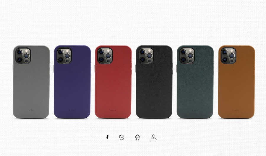 Apple iPhone 12 Kılıf ​Kajsa Litchi Kapak