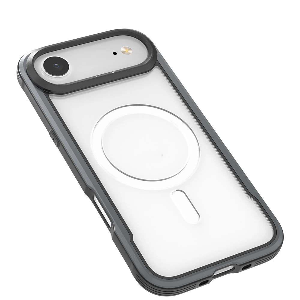 Apple iPhone 17 Air Kılıf M-safe Şarj Özellikli Airbagli Raptic Shield Serisi Şeffaf Arka Yüzey Kapak