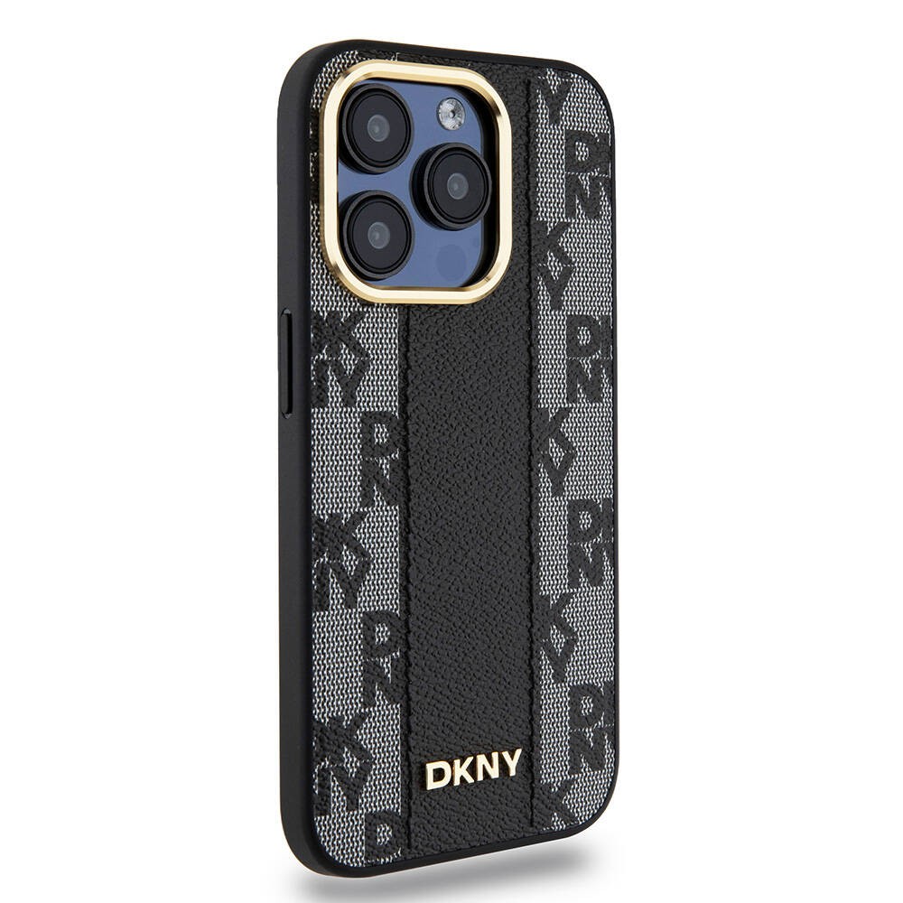 iPhone 15 Pro Kılıf DKNY Orjinal Lisanslı Magsafe Şarj Özellikli 3D Yazılı Checkered Pattern Kılıf