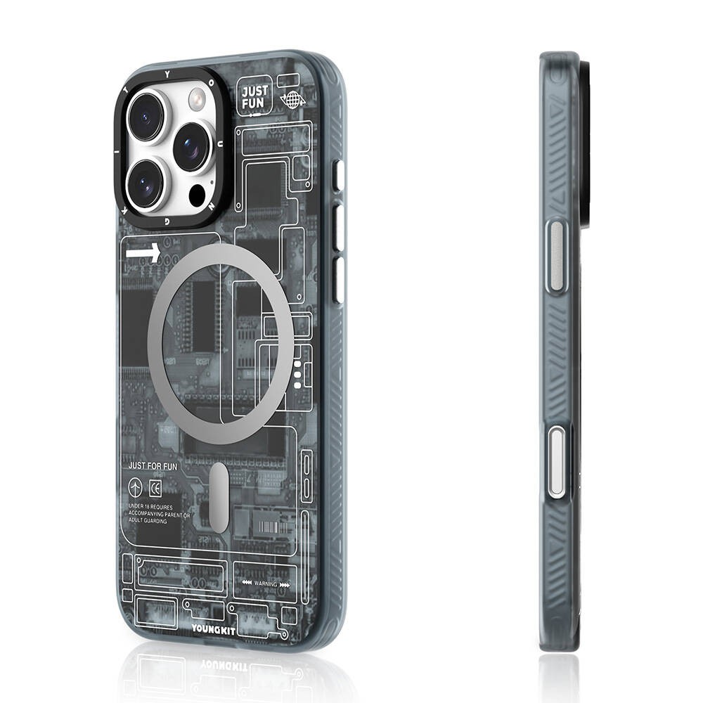 iPhone 16 Pro Max Kılıf Magsafe Şarj Özellikli YoungKit Technology Serisi Kılıf