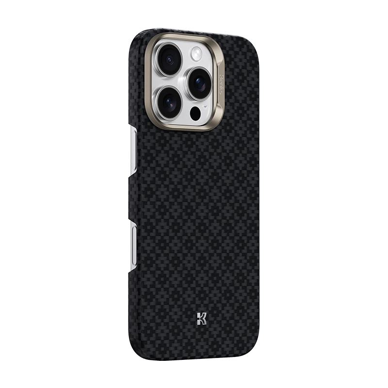 Apple iPhone 16 Pro Max Kılıf M-Safe Şarj Özellikli Benks ArmorAir ArmorGrid Serisi Kevlar Kapak