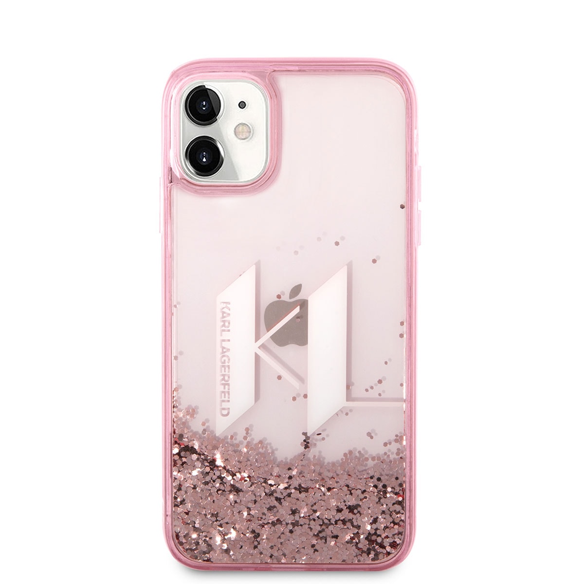Apple iPhone 11 Kılıf Karl Lagerfeld Sıvılı Simli Dizayn Kapak