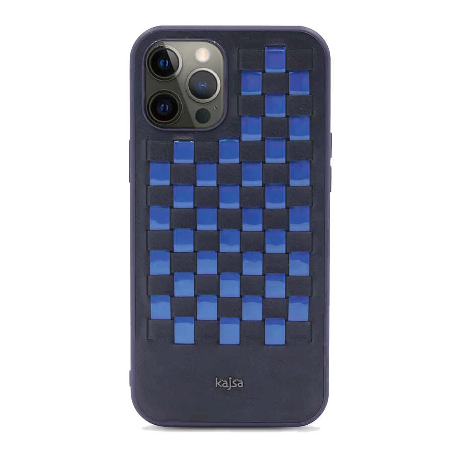 Apple iPhone 12 Pro Kılıf Kajsa Preppie Serisi Spotlight Woven Kapak
