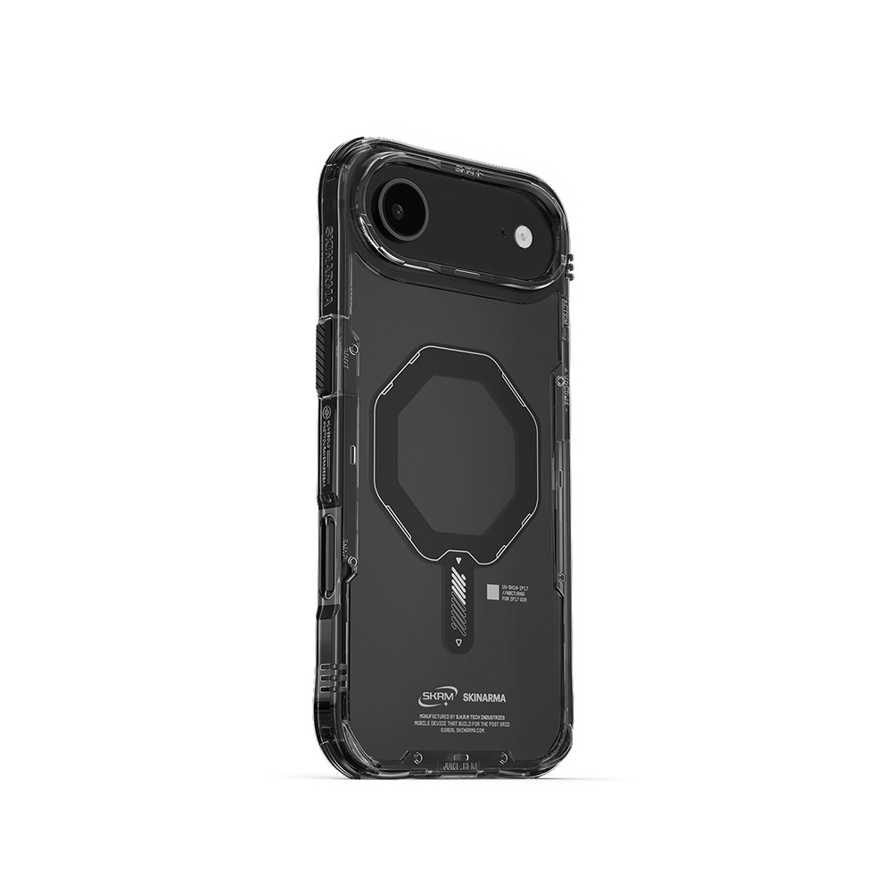 Apple iPhone 17 Air Kılıf M-safe Şarj Özellikli Şeffaf Airbag Tasarımlı Skinarma Saido Mag-Charge Kapak