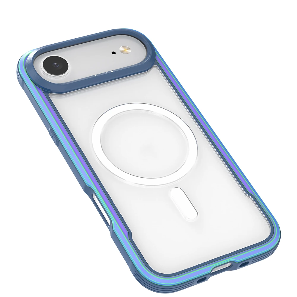 Apple iPhone 17 Air Kılıf M-safe Şarj Özellikli Airbagli Raptic Shield Serisi Şeffaf Arka Yüzey Kapak