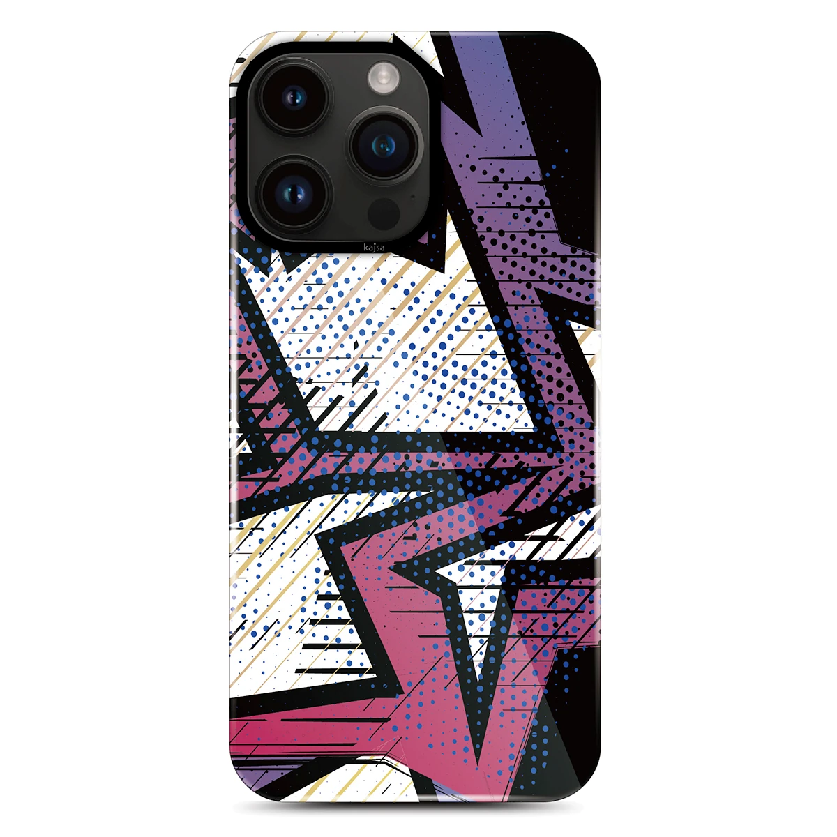 Apple iPhone 14 Pro Kılıf HD Desenli Kajsa Shield Plus Grafiti Serisi Kapak