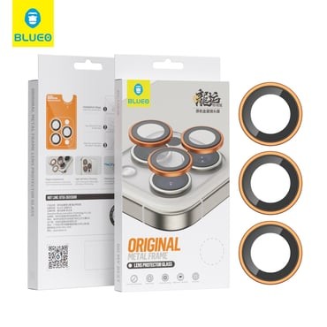 Blueo 9H Ring Metal Camera Lens Protector- Turuncu