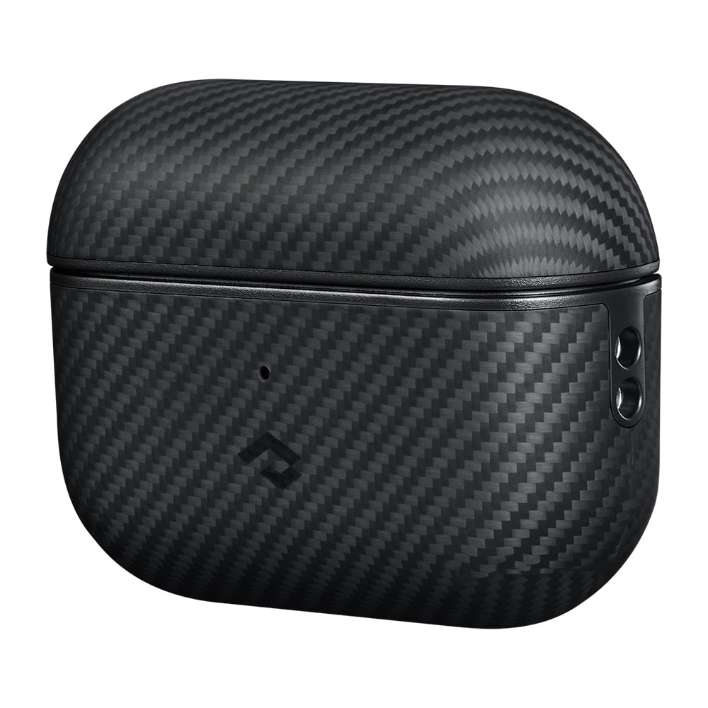 Apple Airpods Pro 2 Kılıf 600D Aramid Fiber Pitaka Classic Serisi Black-Grey Twill Kılıf