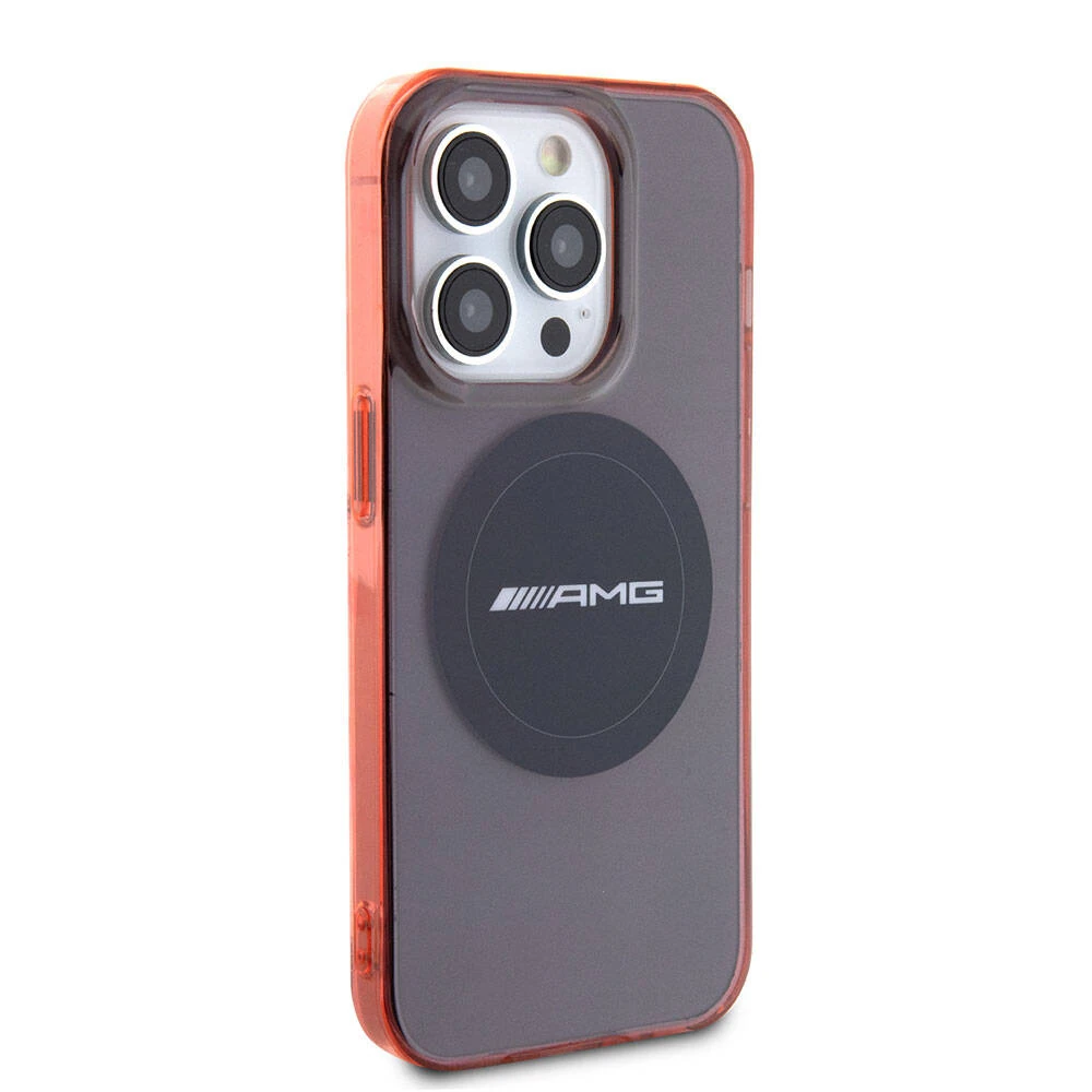 Apple iPhone 15 Pro Kılıf AMG Orjinal Lisanslı M-safe Şarj Özellikli Transparan Timeless Kapak