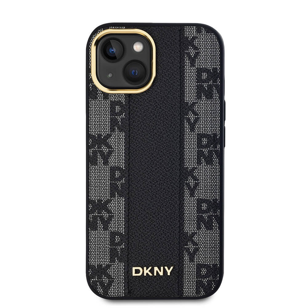 iPhone 15 Kılıf DKNY Orjinal Lisanslı MagSafe Şarj Özellikli 3D Yazılı Checkered Pattern Kılıf