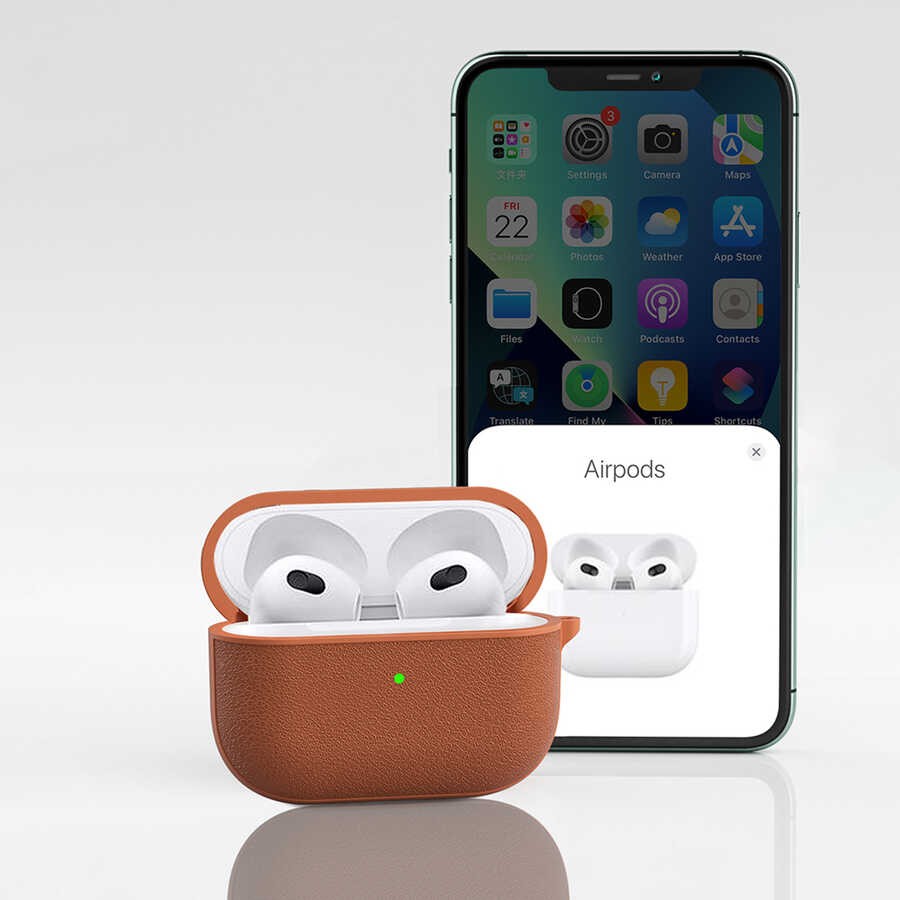 Airpods 3.Nesil Kılıf Wiwu Calfskin Kılıf